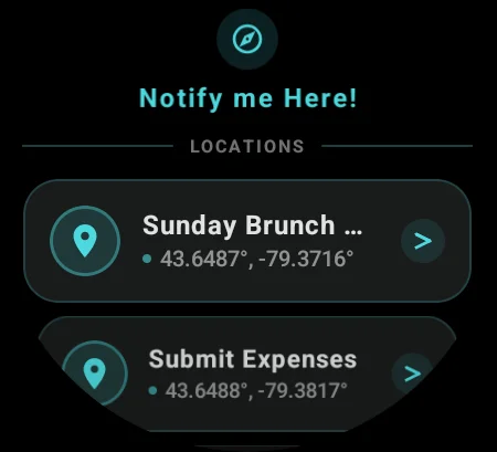 Notify me Here on Wear OS smartwatch